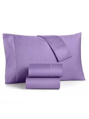 new AMETHYST PURPLE Charter Club Solid 550 TC Cotton CAL KING X-DEEP Sheet Set